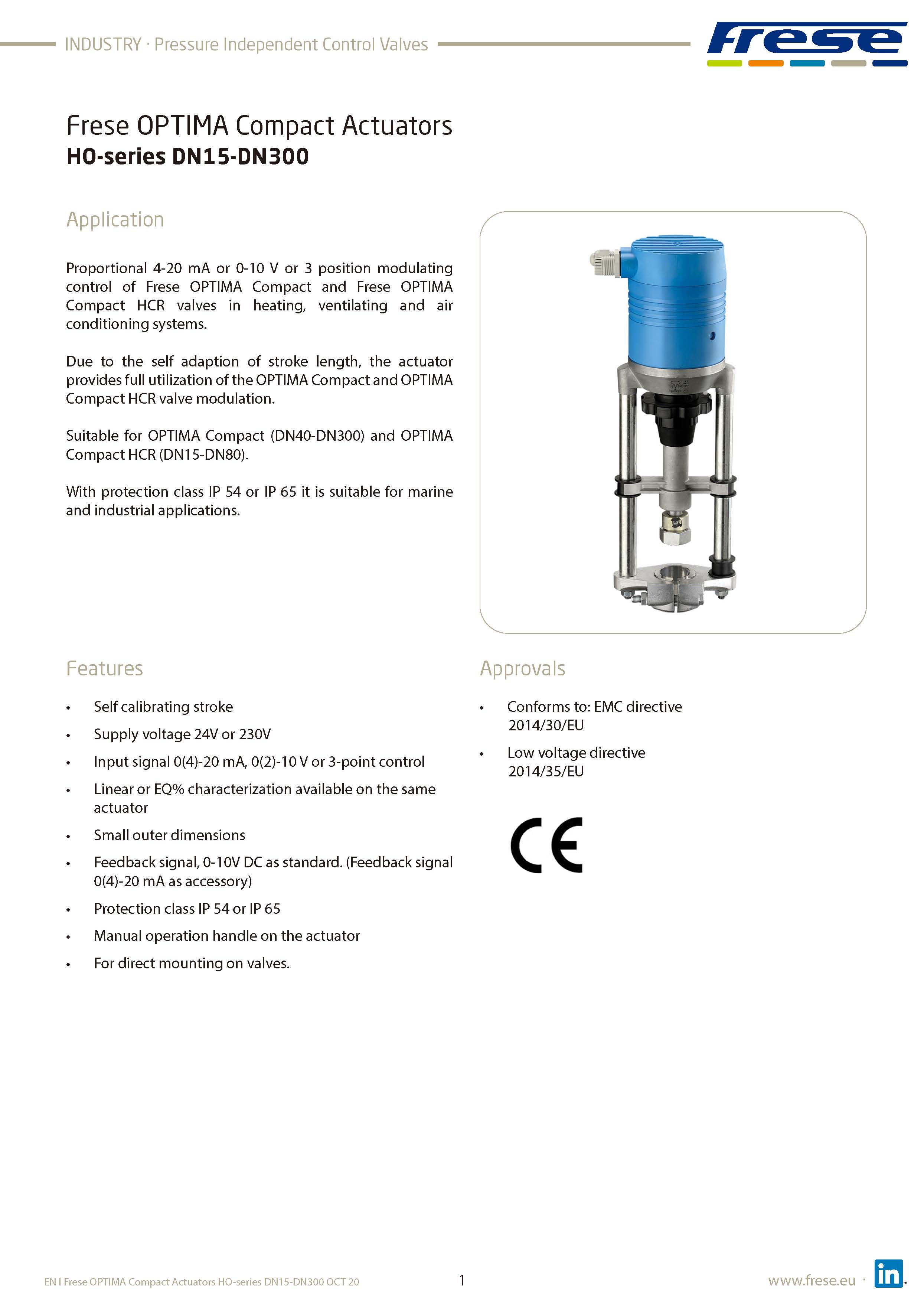 页面提取自－05 EN I Frese OPTIMA Compact Actuators HO-series DN15-DN300.jpg